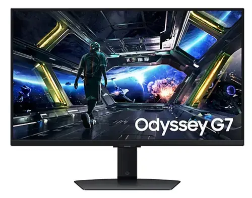 Monitor Gaming IPS LED Samsung 27inch LS27DG702EUXEN, UHD (3840 x 2160), HDMI, DisplayPort, Boxe, Pivot, 144 Hz, 1 ms (Negru)