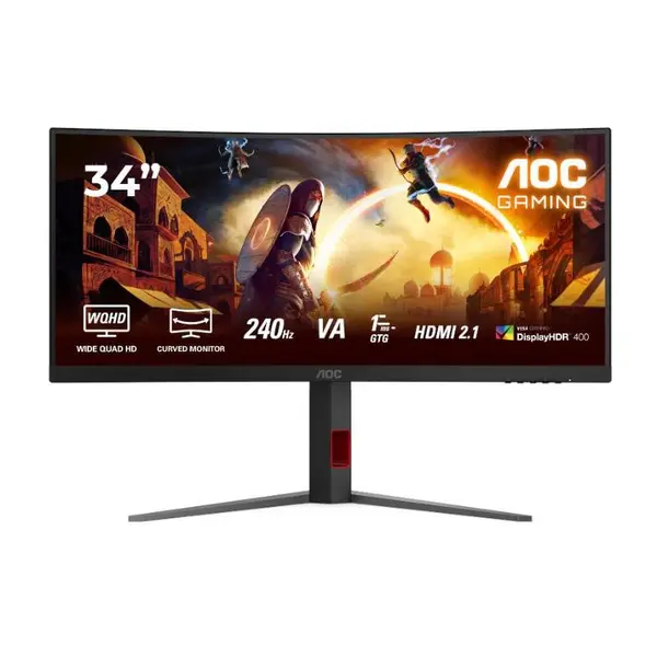 Monitor gaming LED AOC CU34G4Z, Curbat, 34 inch, UWQHD, VA, 0.3 ms, 240 Hz, HDR