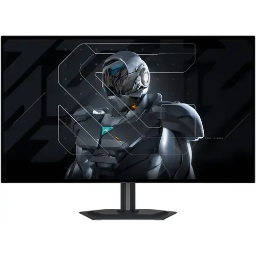 Monitor Gaming OLED GIGABYTE 27inch MO27Q28GR, QHD (2560 x 1440), 280Hz, 0.03ms, HDMI, DisplayPort, KVM, nVIDIA G-Sync Compatible, RealBlack Glossy, Boxe, Pivot (Negru)