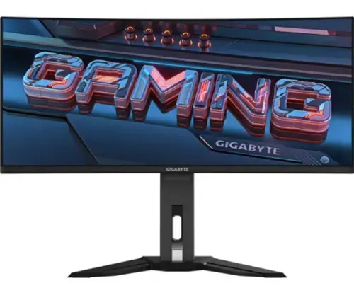 Monitor Gaming OLED Gigabyte 34inch MO34WQC, WQHD (3440 x 1440), HDMI, DisplayPort, Boxe, Ecran curbat, 0.03 ms, 175 Hz (Negru)
