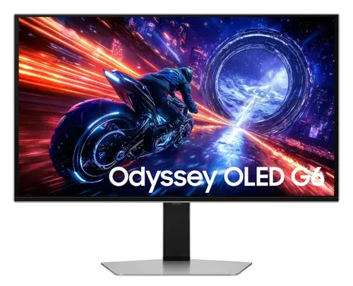 Monitor Gaming OLED Samsung 27inch LS27FG604SUXEN, QHD (2560 x 1440), HDMI, DisplayPort, Pivot, 500 Hz, 0.03 ms (Argintiu)