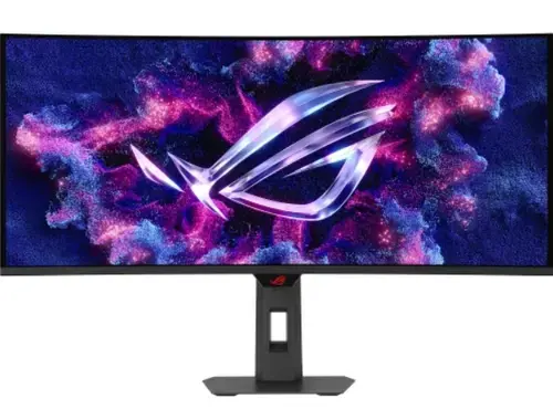 Monitor Gaming QD-OLED ASUS ROG Strix 34inch XG34WCDG, UWQHD (3440 x 1440), HDMI, DisplayPort, Ecran curbat, 175 Hz, 0.03 ms (Negru)