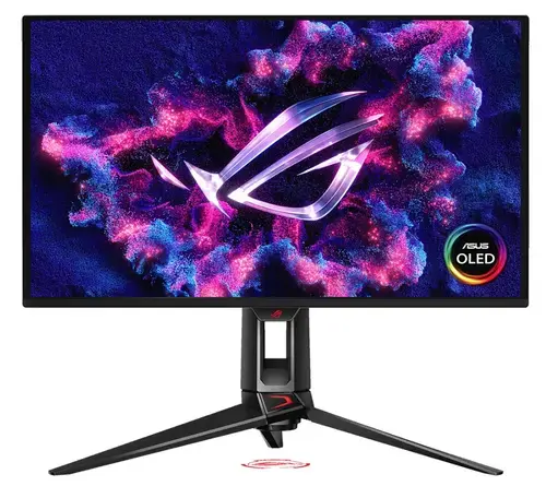 Monitor Gaming QD-OLED ASUS ROG Strix OLED 26.5inch XG27AQDPG, QHD (2560 x 1440), HDMI, DisplayPort, Pivot, 500 Hz, 0.03 ms (Negru)