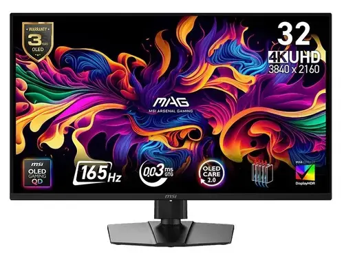 Monitor Gaming QD-OLED MSI 31.5inch MAG 322UP QD-OLED E16, UHD (3840 x 2160), HDMI, DisplayPort, 165 Hz, 0.03 ms (Negru)