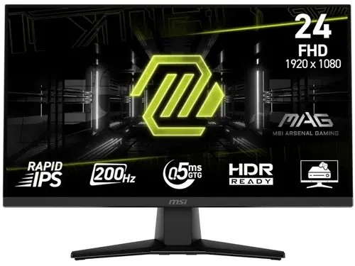 Monitor Gaming Rapid IPS LED MSI 23.8inch MAG 242F, Full HD (1920 x 1080), HDMI, DisplayPort, 200 Hz, 0.5 ms (Negru)
