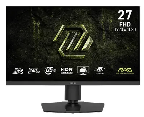 Monitor Gaming Rapid IPS LED MSI 27inch MAG 272PF X24, Full HD (1920 x 1080), HDMI, DisplayPort, Boxe, Pivot, 240 Hz, 0.5 ms (Negru)