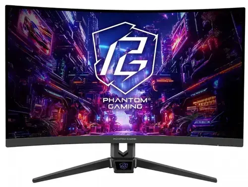 Monitor Gaming VA LED ASRock 27inch PG27FRS1A, Full HD (1920 x 1080), HDMI, DisplayPort, Boxe, Ecran curbat, 280 Hz, 1 ms (Negru)