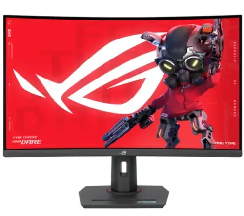 Monitor Gaming VA LED ASUS ROG Strix 31.5inch XG32WCS, WQHD (2560 x 1440), HDMI, DisplayPort, Ecran curbat, 180 Hz, 1 ms (Negru)