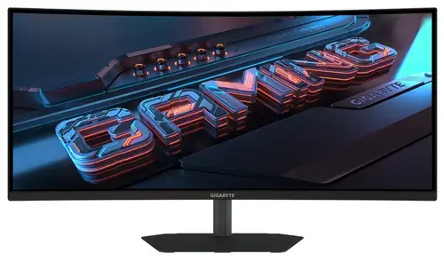 Monitor Gaming VA LED GIGABYTE 34inch G34WQC2, WQHD (3440 x 1440), HDMI, DisplayPort, Ecran Curbat, Boxe, 200 Hz, 1 ms (Negru)