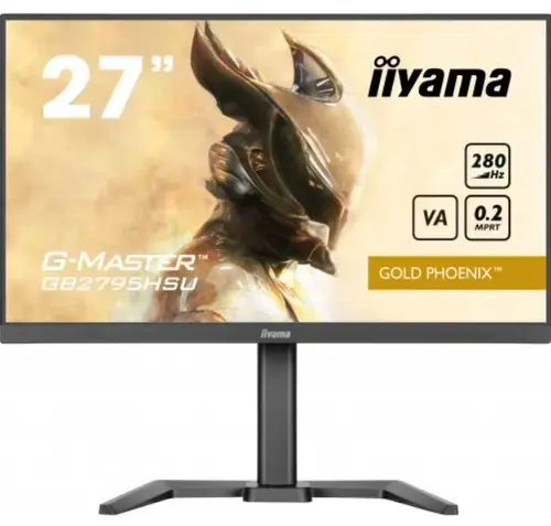 Monitor Gaming VA LED Iiyama Gold Pheonix G-MASTER 27inch GB2795HSU-B1, Full HD (1920 x 1080), HDMI, DisplayPort, Boxe, 280 Hz, 0.2 ms (Negru)