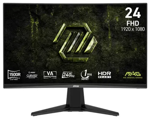 Monitor Gaming VA LED MSI 23.6inch MAG 245C X24, Full HD (1920 x 1080), HDMI, DisplayPort, Ecran curbat, 240 Hz, 1 ms (Negru)