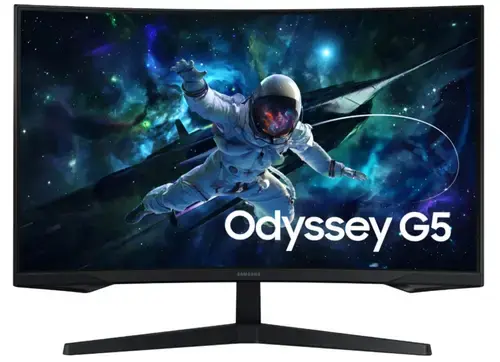 Monitor Gaming VA LED Samsung 32inch LS32CG554EUXEN, QHD (2560 x 1440), HDMI, DisplayPort, Ecran curbat, 165 Hz, 1 ms (Negru)