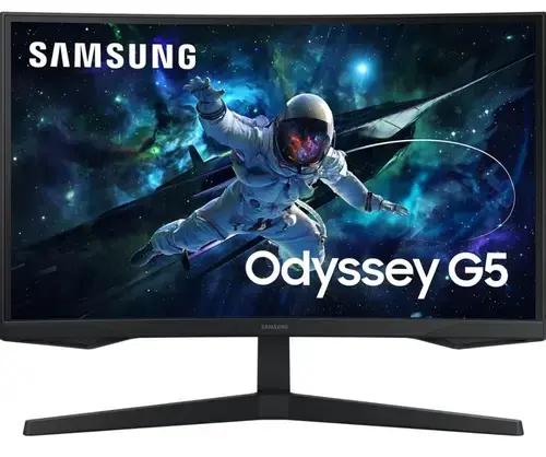 Monitor Gaming VA LED Samsung Odyssey G5 27inch LS27CG552EUXEN, QHD (2560 x 1440), HDMI, DisplayPort, Ecran curbat (Negru)