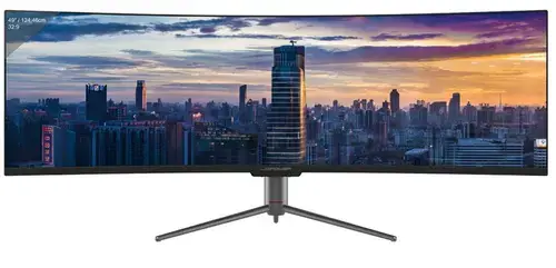 Monitor Gaming VA QLED LC-Power 49inch LC-M49-DQHD-120-C-Q, DQHD (5120 x 1440), HDMI, DisplayPort, AMD FreeSync, Ecran Curbat, 120 Hz, 6 ms (Negru)