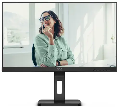 Monitor IPS LED AOC 23.8inch 24P3CV, Full HD (1920 x 1080), HDMI, DisplayPort, AMD FreeSync, Pivot, Boxe (Negru)