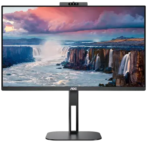 Monitor IPS LED AOC 23.8inch 24V5CW/BK, Full HD (1920 x 1080), HDMI, DisplayPort, AMD FreeSync, Pivot, Boxe (Negru)