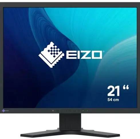 Monitor IPS LED EIZO FlexScan 21.3inch S2134-BK, 1600 x 1200, DVI, DisplayPort, Pivot (Negru)