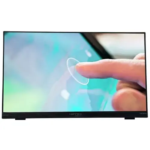 Monitor IPS LED Hanns-G 21.5inch HT225HPB, Full HD (1920 x1080), VGA, HDMI, DisplayPort, Touchscreen, Boxe (Negru)