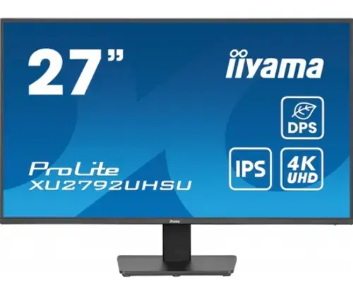 Monitor IPS LED Iiyama 27inch XU2792UHSU-B6, UHD (3840 x 2160), HDMI, DisplayPort, Boxe (Negru)
