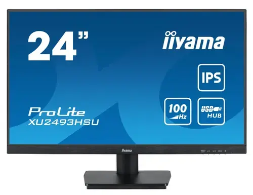 Monitor IPS LED iiyama ProLite 23.8inch XU2493HSU-B7, Full HD (1920 x 1080), HDMI, DisplayPort, Boxe (Negru)