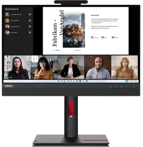 Monitor IPS LED Lenovo TC Tiny-in-One 21.5inch Gen 5, Full HD (1920 x 1080), HDMI, DisplayPort, Touchscreen, Boxe, Pivot (Negru)