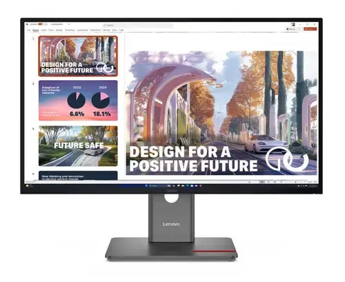 Monitor IPS LED Lenovo ThinkVision 27inch P27QD-40, QHD (2560 x 1440), HDMI, DisplayPort, Pivot, 120 Hz, 4 ms (Negru)