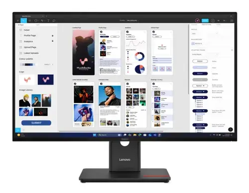 Monitor IPS LED Lenovo ThinkVision 31.5inch T32UD-40, UHD (3840x2160), HDMI, DisplayPort, Pivot, 4 ms (Negru)