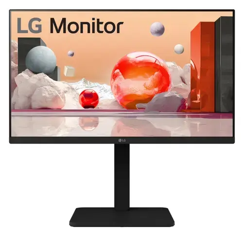 Monitor IPS LED LG 24inch 24BA560-B, Full HD (1920 x 1080), VGA, HDMI, DisplayPort, Pivot, Boxe, 100 Hz, 5 ms (negru)