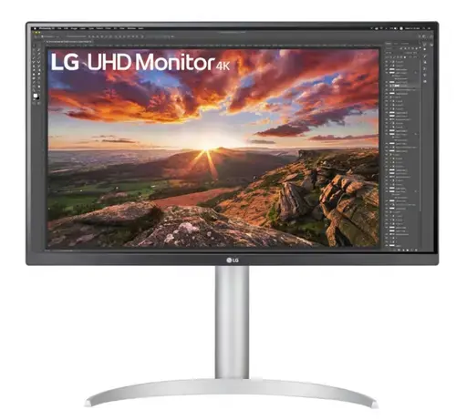 Monitor IPS LED LG 27inch 27UP850K-W, UHD (3840 x 2160), HDMI, DipslayPort, Pivot, Boxe (Alb/Argintiu)