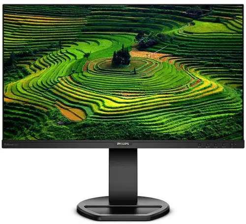 Monitor IPS LED Philips 23.8inch 41B8QJEB/00, VGA, DVI, HDMI, DisplayPort, Boxe, Pivot (Negru)
