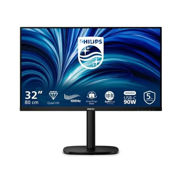 Monitor IPS LED, Philips, 32inch, 32B2U3601/00, QHD 2560 x 1440, HDMI, DisplayPort, Boxe, Negru