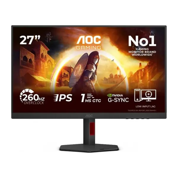 Monitor LED AOC Gaming 27G4ZR 27 inch FHD IPS 1 ms 260 Hz HDR G-Sync Compatible