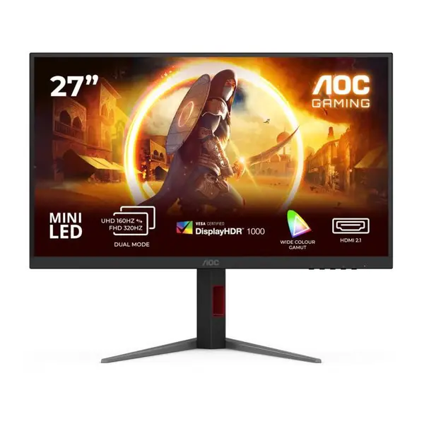 Monitor LED AOC Gaming AGON U27G4XM 27 inch UHD IPS 1 ms 160 Hz HDR G-Sync Compatible, Negru