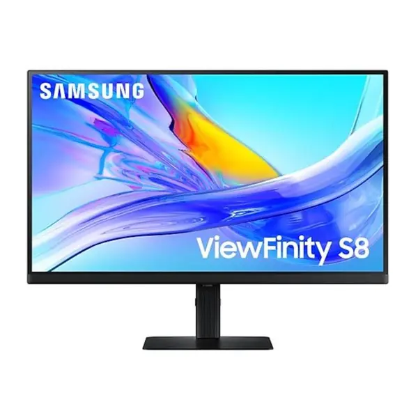 Monitor LED VA SAMSUNG ViewFinity S8 LS27D800UAUXEN, 27", 4K, 60 Hz, HDR10, incarcare USB, negru