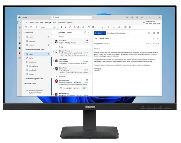 Monitor Lenovo - ThinkVision S24-4e, 23.8'', FHD, IPS, Anti-Glare