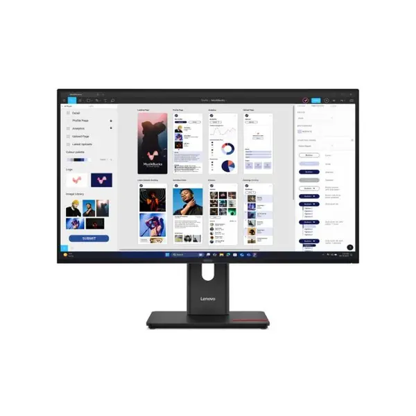 Monitor Lenovo ThinkVision T32u-40, 31.5" IPS, UHD 3840x2160, 16:9, 6 ms, Negru