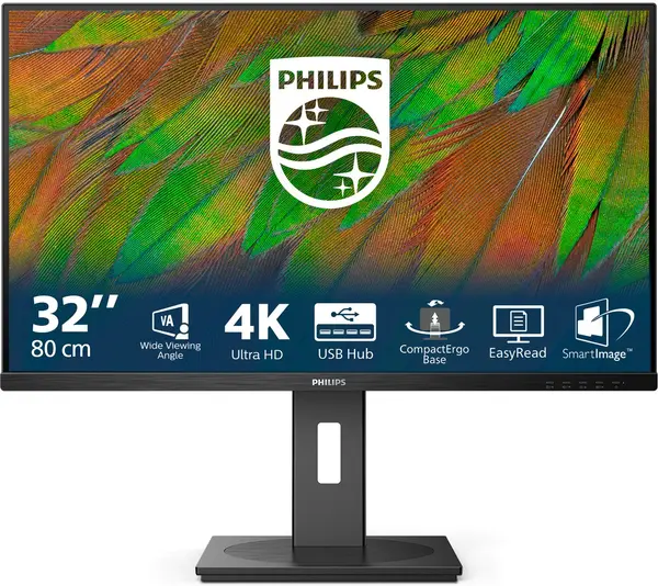 Monitor Philips - 32B1N3800, 31.5'', VA, WLED, Anti-Glare, negru