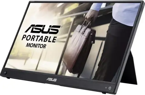 Monitor Portabil IPS LED ASUS 15.6inch MB16AWP, Full HD (1920 x 1080), Mini HDMI, USB-C, WiFi, Boxe (Negru)