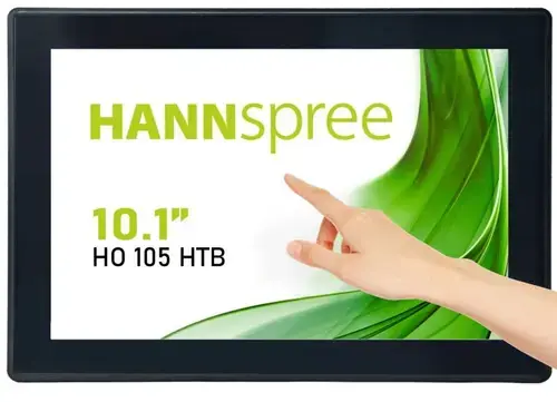 Monitor Portabil TFT LED Hannspree 10.1inch HO105HTB, WXGA (1280 x 800), VGA, HDMI, Touchscreen (Negru)