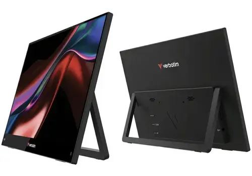 Monitor Portabil Verbatim 14inch Light, Full HD (1920 x 1080), Mini HDMI, Boxe, Touchscreen (Negru)