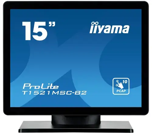 Monitor TN LED Iiyama 15inch T1521MSC-B2, 1024 x 768, VGA, HDMI, Touchscreen (Negru)