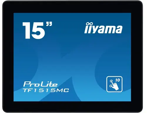 Monitor TN LED iiyama 15inch TF1515MC-B2, XGA (1024 x 768), VGA, HDMI, DisplayPort, Touchscreen (Negru)