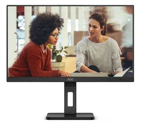 Monitor VA LED AOC 27inch Q27E3UMF, QHD (2560x1440), HDMI, DisplayPort, Pivot, Boxe, 75 Hz (Negru)