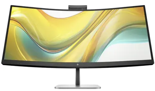 Monitor VA LED HP 534pm, WQHD (3440 x 1440), HDMI, DisplayPort, Ecran curbat, Boxe, Camera Web (Negru/Argintiu)