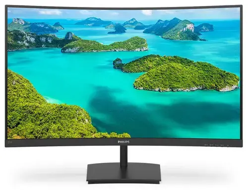 Monitor VA LED Philips 27inch 271E1SCA/00, Full HD (1920 x 1080), VGA, HDMI, Boxe, Ecran curbat, 75 Hz (Negru)