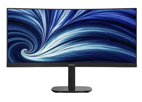 Monitor VA LED Philips 34inch 34B2N3500C, WQHD (3440 x 1440), Ecran curbat, HDMI, DisplayPort, Boxe, 120 Hz, 4 ms (Negru)