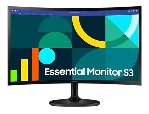 Monitor VA LED Samsung 24inch LS24D364GAUXEN, FulL HD (1920 x 1080), VGA, HDMI, Ecran curbat, 100 Hz, 4 ms (Negru)