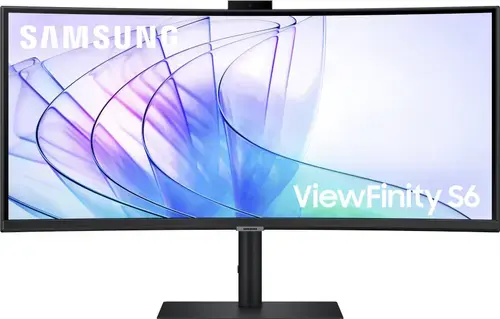 Monitor VA LED Samsung 34inch LS34C650VEUXXE, UWQHD (3440 x 1440), HDMI, Displayport, Boxe, Webcam, Ecran curbat (Negru)