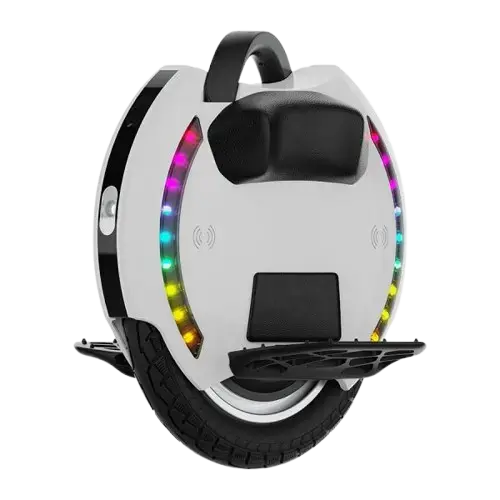 Monociclu electric KingSong KS-14M, Autonomie 20km, Motor 800W, Roata 14inch, viteza maxima 20km/h, lumini RGB (Alb/Negru)
