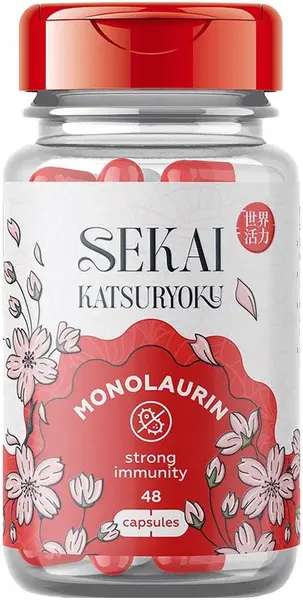 Monolaurin, 48 capsule, Sekai Katsuryoku
